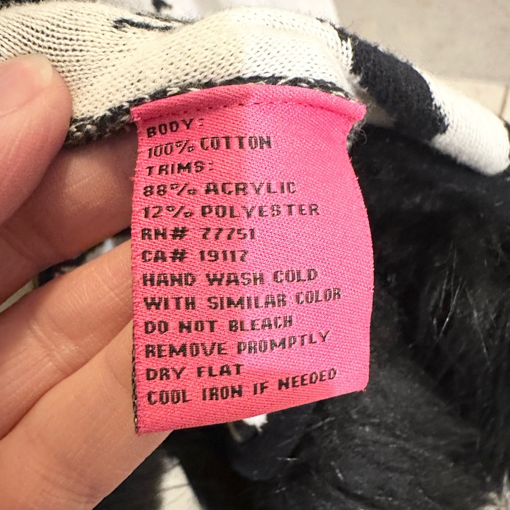 Betsey Johnson Super RARE Cruella Deville Faux Fur Penny Lane Coat M/L - Picture 13 of 14